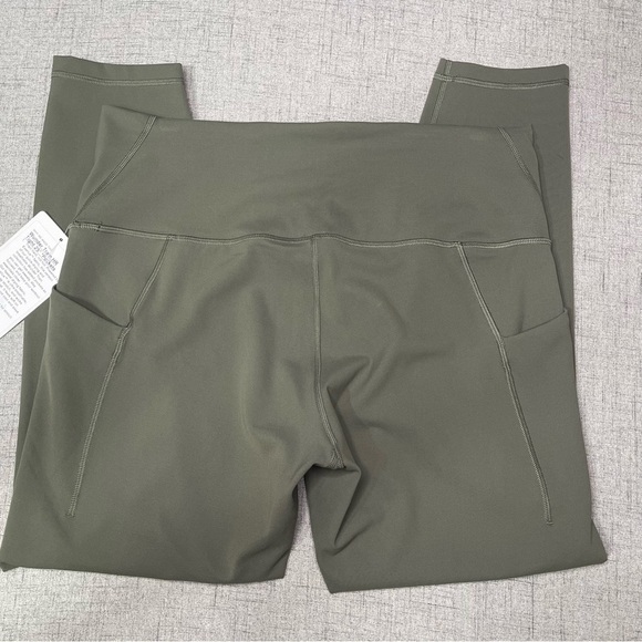 Lululemon Wunder Train High Rise Tights Pants Pockets Leggings Army Green 14 NWT - Picture 6 of 11